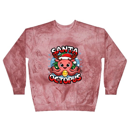 Santa Octopus 002 Blast Sweatshirts