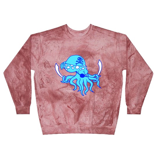 Evil Octopus Pirate Cool Cephalopod Squid Cartoon Blast Sweatshirts