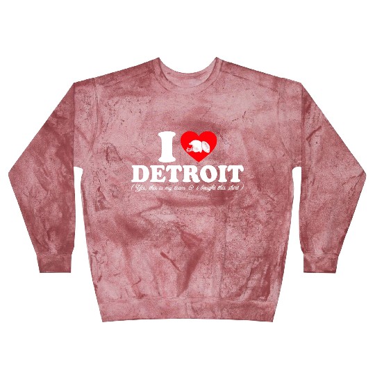 Groovy I Love Detroit Blast Sweatshirts
