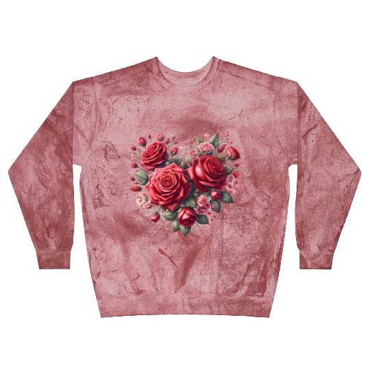 Heart Roses, Valentine Retro Blast Sweatshirts