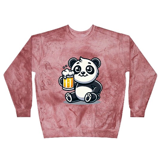 Cute Panda Drinking Beer Blast Sweatshirts