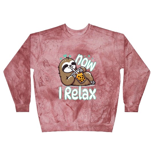 funny quote gift idea bubble tea boba sloth design Blast Sweatshirts
