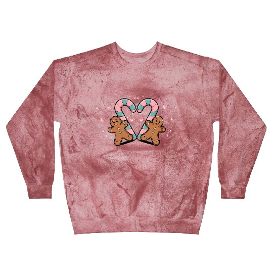 Festive Candy Cane & Gingerbread Holidays Blast Sweatshirts
