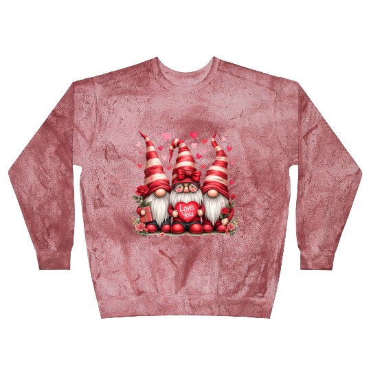 Gnomes Valentines Revelin, Valentine Retro Blast Sweatshirts
