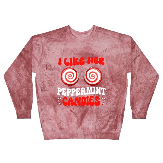 I Like Her Peppermint Candies Couples Christmas Blast Sweatshirts