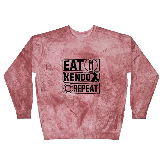 Eat Kendo Repeat - Japanese Kendo Wrestler Blast Sweatshirts