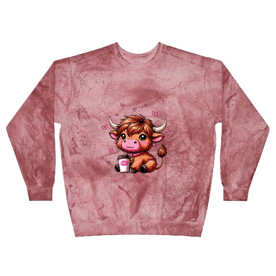 Highland Cow Valentines Blast Sweatshirts