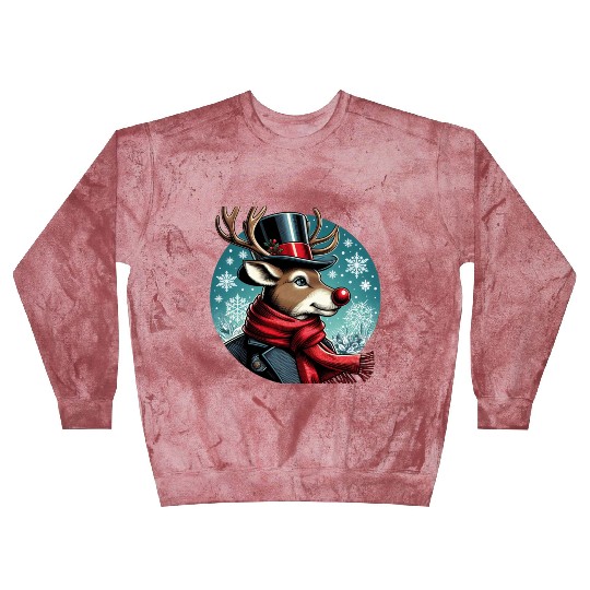 Vintage Red-Nosed Reindeer: Perfect For Christmas Blast Sweatshirts