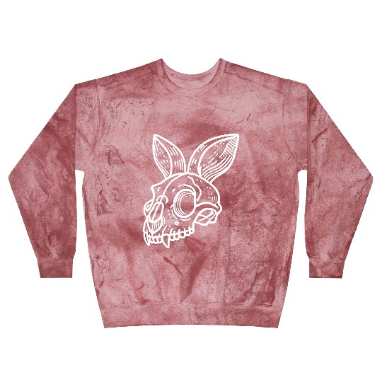 Minimalistic Vector Rabbit Skull Kids Drawing Blast Sweatshirts