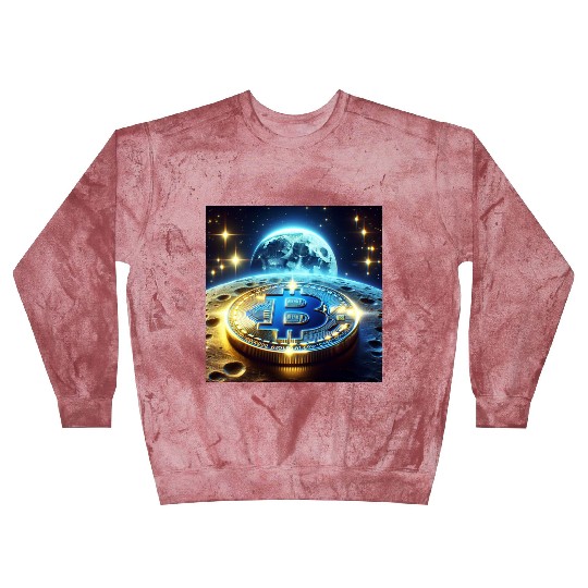 Blue Gold Crypto Coin Blast Sweatshirts