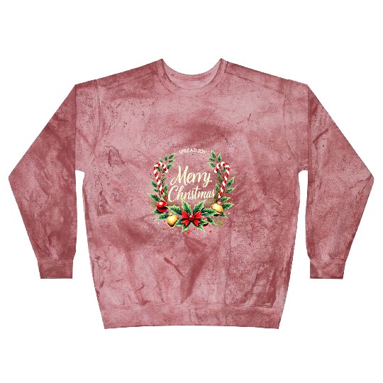 Spread Joy - Festive Merry Christmas Wreath Blast Sweatshirts