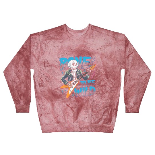 Skeleton Guitar Player Bones Guitarist Musician Blast Sweatshirts