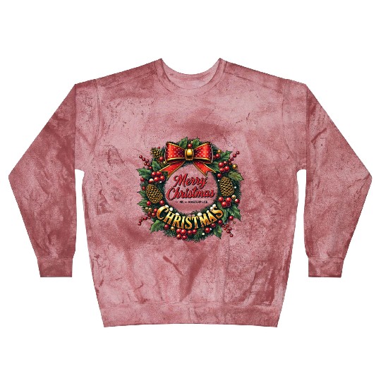 1950s Christmas Wreath - Vintage Holiday Cheer Blast Sweatshirts