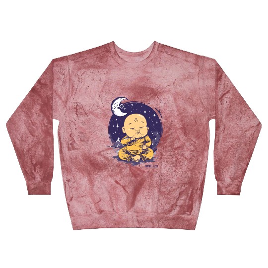 Sleepy Baby Buddha with Moon and Stars Blast Sweatshirts