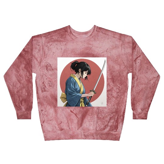 Bushido Beauty: Serene Samurai Girl, a Master Blast Sweatshirts