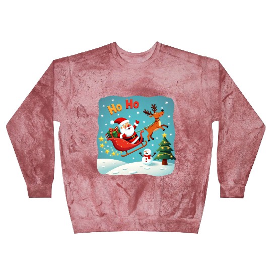 Santa Clause waving " HO-HO" Blast Sweatshirts