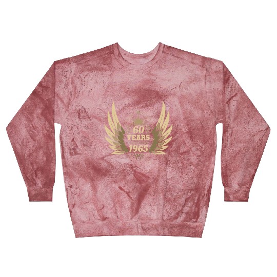 60 Years Unique Angel Wings Crown Blast Sweatshirts