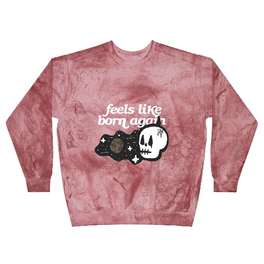 Feels Like Born Again - Cosmic Skull Graphic Sweat Blast Sweatshirts