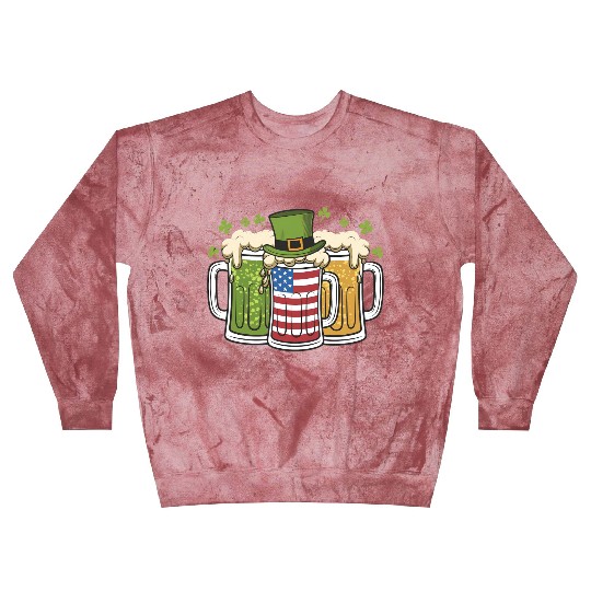 Irish Beer Ireland USA American Flag St Patrick's Blast Sweatshirts