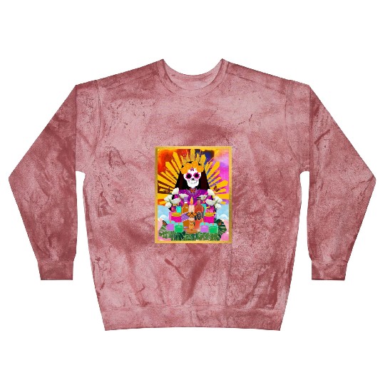 Rainbow Butterfly Santa Muerte Blast Sweatshirts
