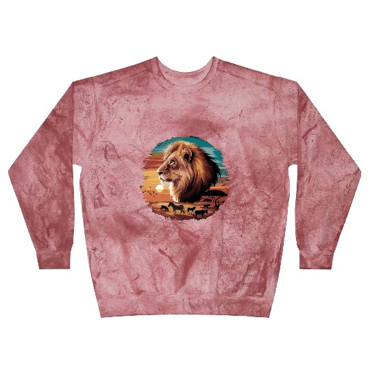 Majestic African Lion Safari Adventure Blast Sweatshirts