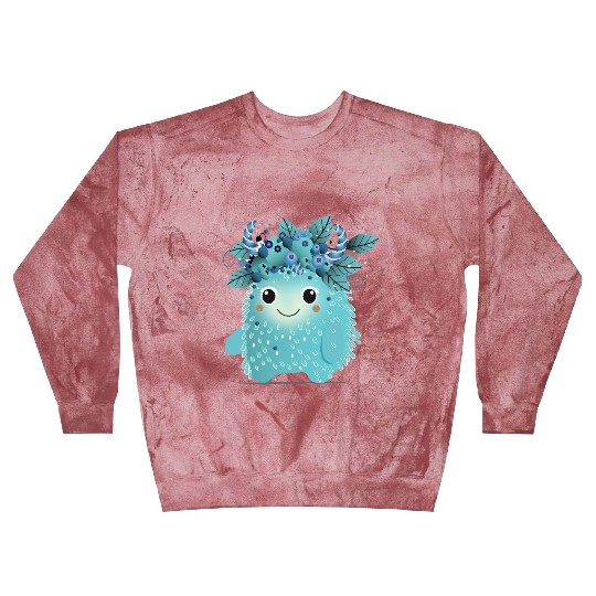 Cute Blueberry Monster - Fruity and Playful Blast Sweatshirts