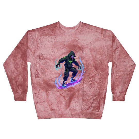 Ghost Wave - Neon Phantom Rider Blast Sweatshirts
