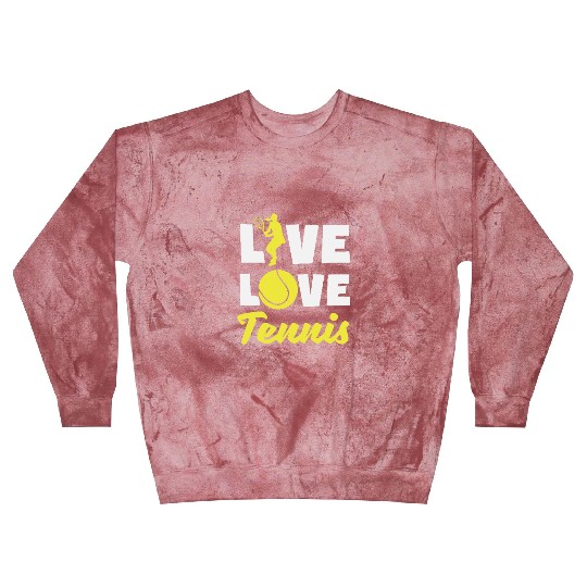 Live Love Tennis Passion Enthusiast Design Blast Sweatshirts