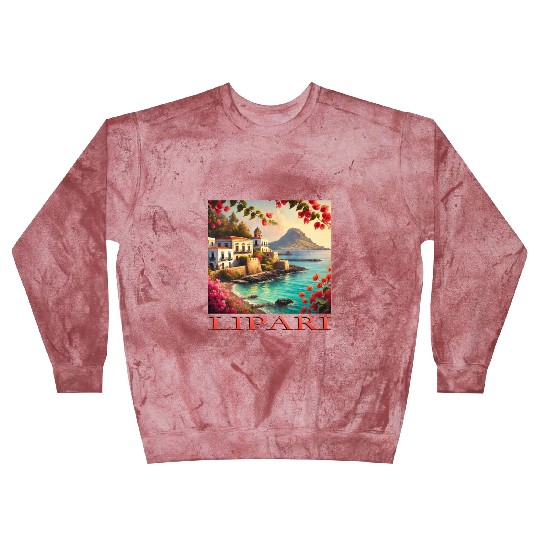 Lipari Volcano Mediterranean Terracotta Vacation Blast Sweatshirts