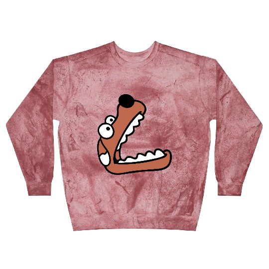 Dog Big Mouth Snout Hunger Looks Up Greedy Eating Blast Sweatshirts