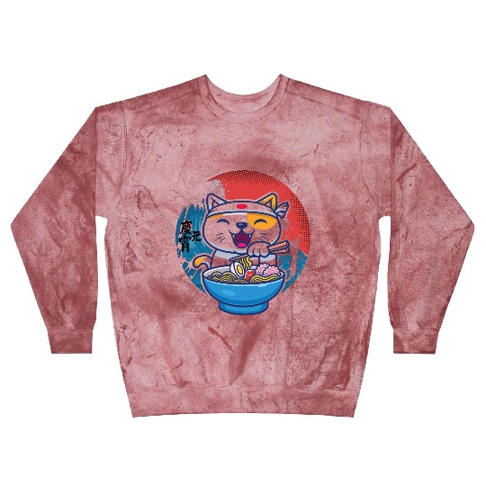 Japanese cat ramen Blast Sweatshirts