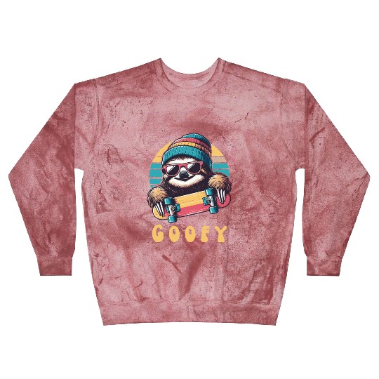 Goofy Skater Sloth - Funny Skateboard Freestyle Blast Sweatshirts