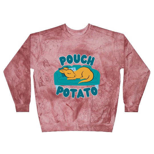 Pouch Potato Funny Cute Sleepy Kangaroo Blast Sweatshirts