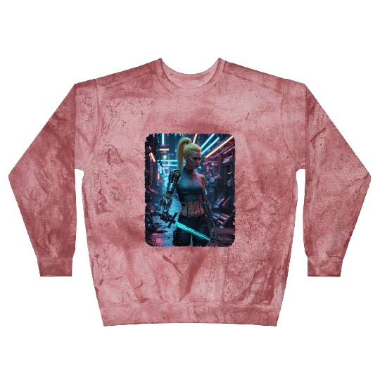 Cyberpunk women Warrior Blast Sweatshirts