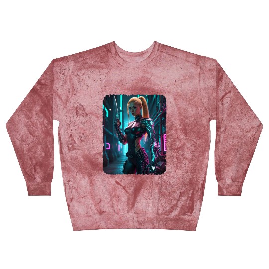 Cyberpunk women Warrior Blast Sweatshirts