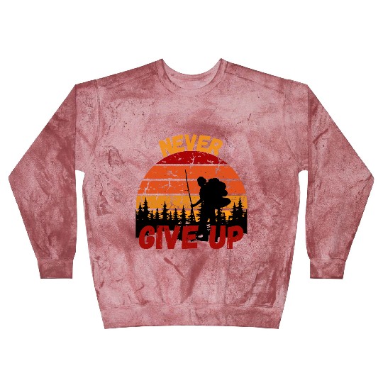 Never Give Up Forest Adventure Design Blast Sweatshirts