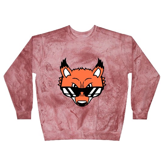 Fox Sunglasses Cool Looks Up Evil Eyes Bad Fun Boy Blast Sweatshirts