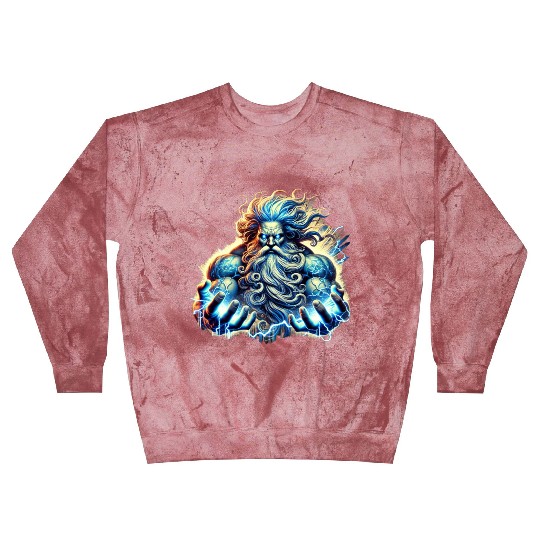 The Greek God Zeus with Lightning Blast Sweatshirts