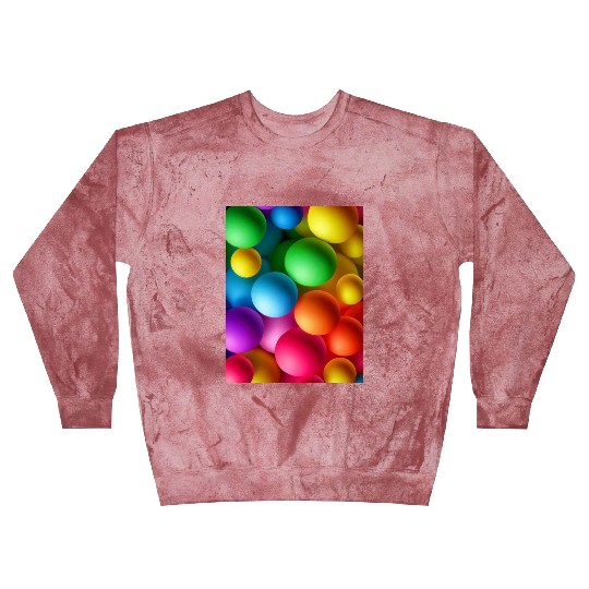 Vibrant Multi Colored Spheres Blast Sweatshirts