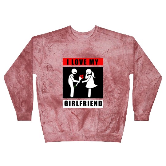 i love my girlfriend Blast Sweatshirts