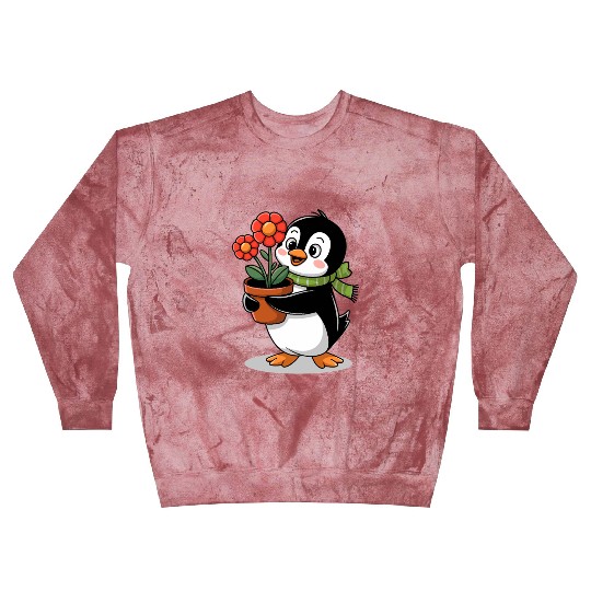 Cute Penguin Gardener Garden Joyful Design Blast Sweatshirts