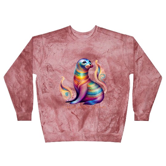 Pisces Spirit Animal Seal Alebrije Female Blast Sweatshirts