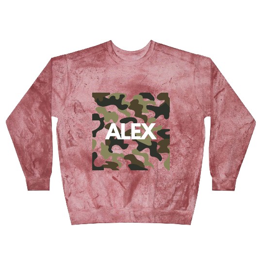 Alex Name Blast Sweatshirts Men Good Quality Camouflage