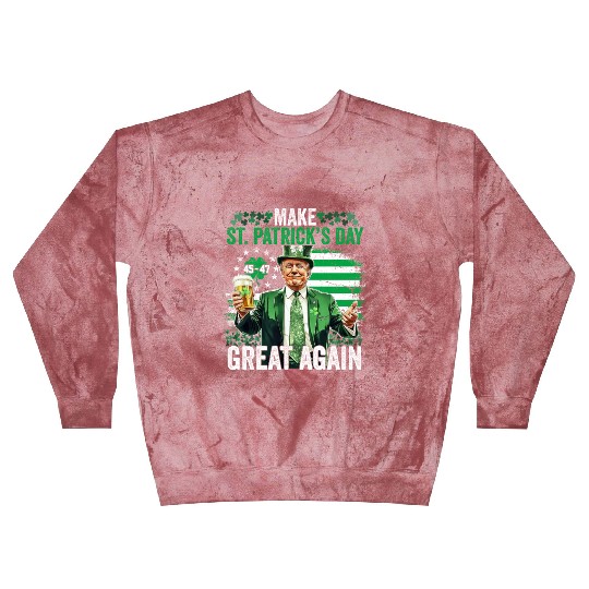 Make St Patricks Day Great Again Funny Trump Blast Sweatshirts