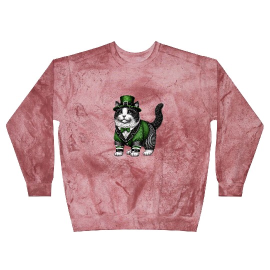 Lucky Cat in Green - St. Patrick’s Day Blast Sweatshirts