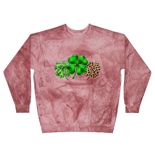 Plaid Shamrock Leopard Camouflage St Patricks Day Blast Sweatshirts
