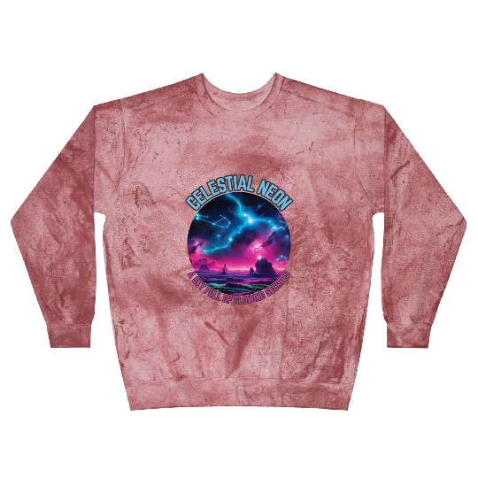 Celestial Neon - A sky full of glowing secrets Blast Sweatshirts