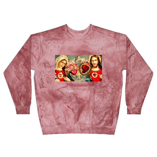 Sacred Heart and Immaculate Heart Jesus and Mary Blast Sweatshirts