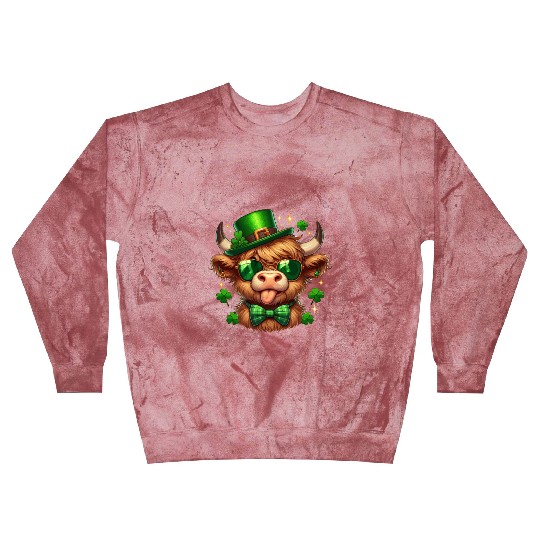 St Patricks Day Blast Sweatshirts - Irish Lucky cow