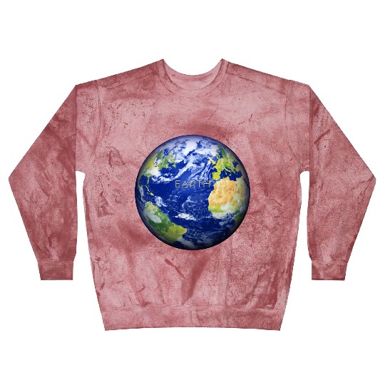 Planet Earth – Realistic Globe Environmental Art Blast Sweatshirts